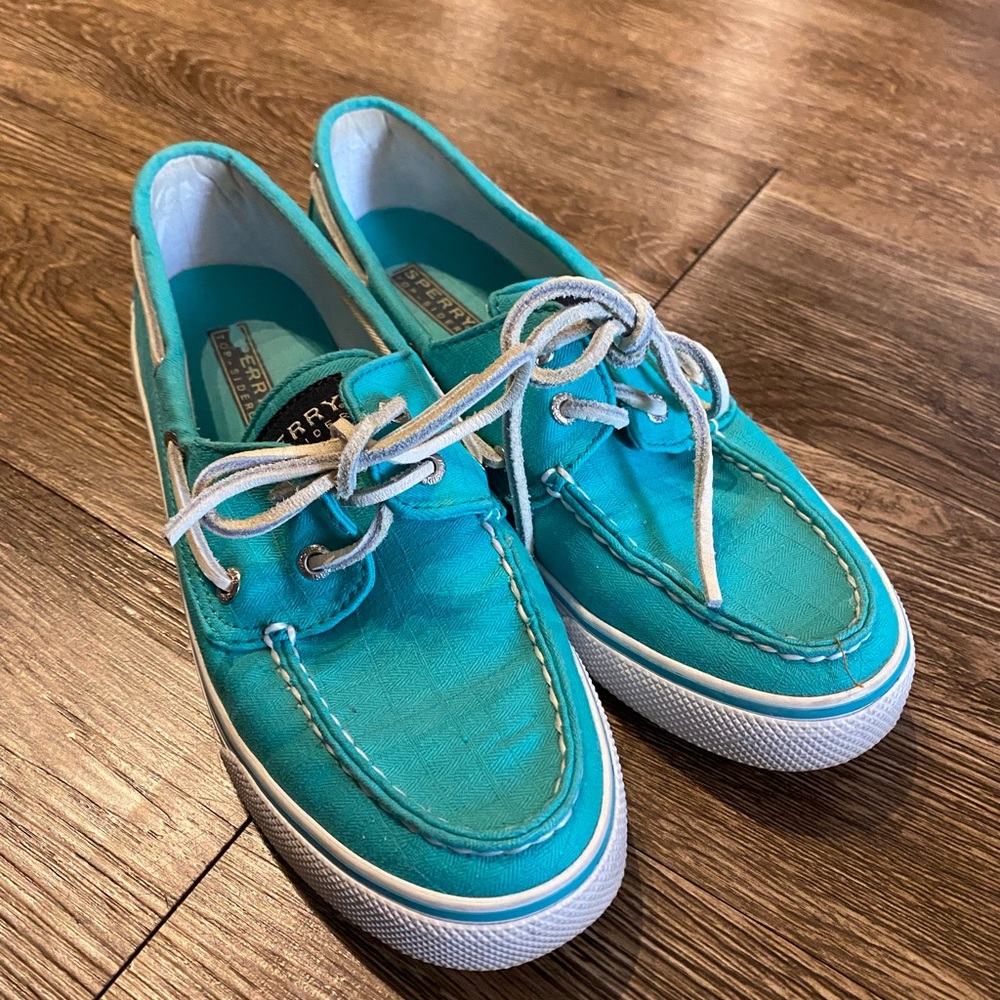 Teal Sperrys